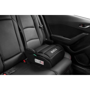 Sparco Alzador Infantil de Asiento de Coche Negro
