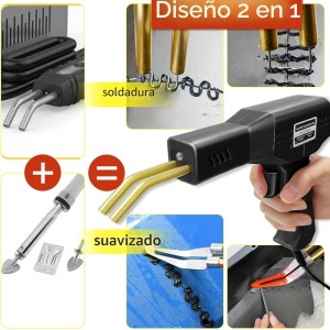 220W 2 en 1 Soldador de Plástico con 800pcs Grapas