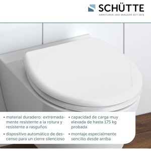 SCHÜTTE Asiento de inodoro con Mechanismo suave
