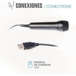 Iggual - Micrófono USB con Soporte para PC y Consola