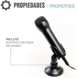 Iggual - Micrófono USB con Soporte para PC y Consola