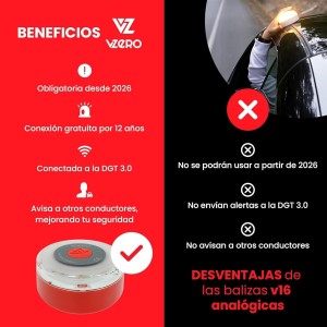 VZero - Luz de Emergencia V16 con Geolocalización