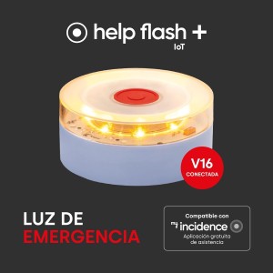 help flash IoT+, Luz de Emergencia V16 con Geolocalización y más de 290 candelas de potencia