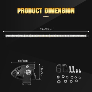 Willpower Barra LED 150W 81cm Barras de Luz de Trabajo Unica Fila Combinación