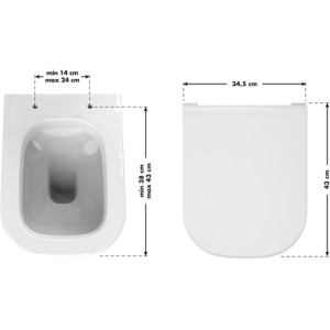 TATAY Tapa WC Universal Compatible con Gap Square Compact