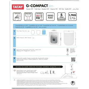 TATAY Tapa WC Universal Compatible con Gap Square Compact