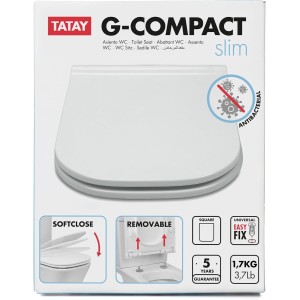 TATAY Tapa WC Universal Compatible con Gap Square Compact