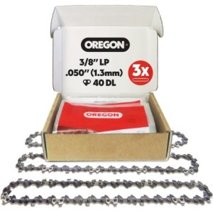 Oregon Pack de 3 Cadenas de Motosierra de Paso 3/8" LP, Calibre .050" (1,3 mm)