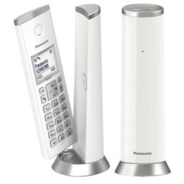 Panasonic KX-TGK212SPW Teléfono Inalámbrico Digital, Unidad Base y 2 Auriculares Panasonic KX-TGK212SPW Teléfono Inalámbrico Digital, Unidad Base y 2 Auriculares