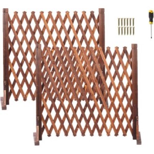 uyoyous Enrejado de madera extensible hasta 160 cm, 2 unidades, plegable