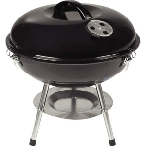 ACTIVA parrilla para carbón vegetal redonda con tapa, color negro, diámetro de 34 cm