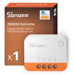 SONOFF ZBMINIL2 Interruptor Inteligente Zigbee, Sin Neutro, Mini Módulo Relé para Luz