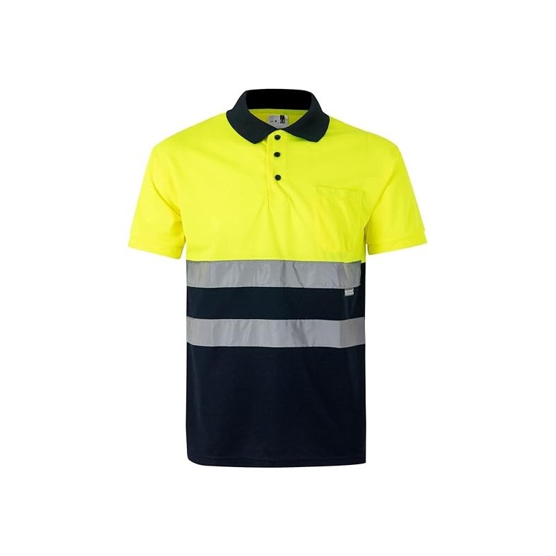 VELILLA 173, Polo Bicolor Manga Corta AV, Talla-L