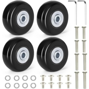 Ruedas de Maleta de Reemplazo, 4 Piezas Ruedas para Maletas de Viaje 50 mm x 18 mm