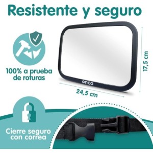 Espejo Coche Bebé Asiento Trasero - Irrompible y Vista 360°