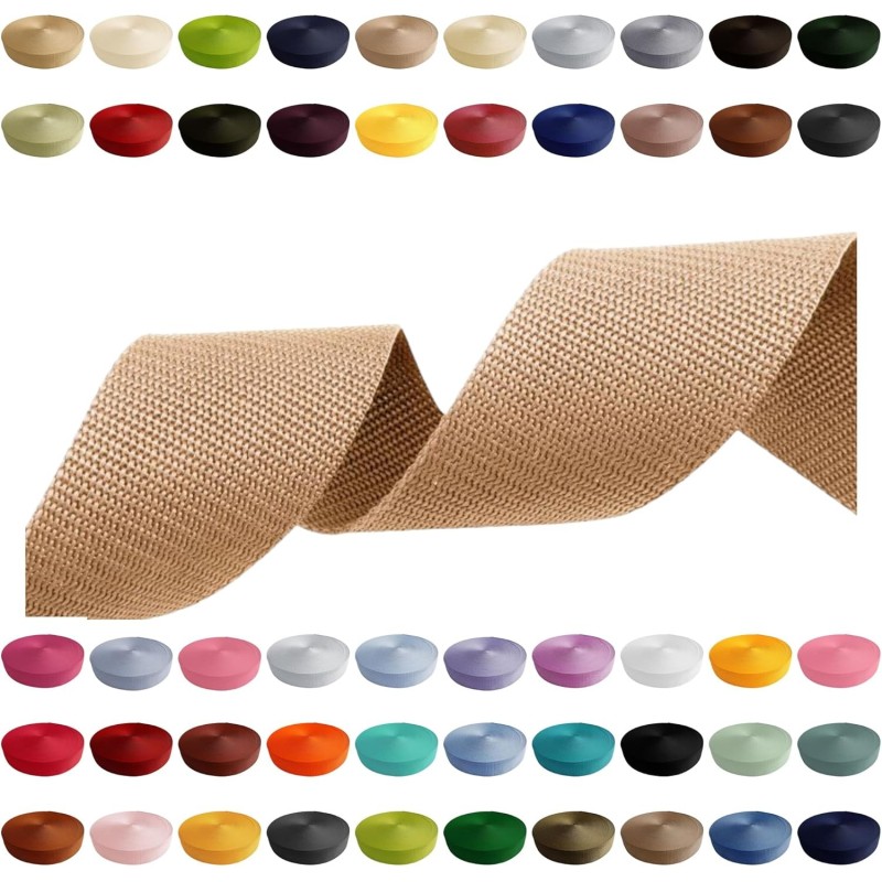Correa de 2m, color Cappuccino, ancho 30mm correa para bolsos de polipropileno