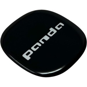 4R Quattroerre.it 3D pegatinas Cubiertas de rueda Compatible con Fiat Panda, diámetro 52 mm, (4, negro)
