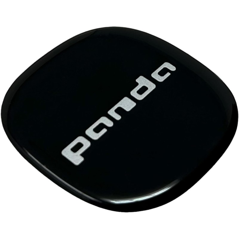 4R Quattroerre.it 3D pegatinas Cubiertas de rueda Compatible con Fiat Panda, diámetro 52 mm, (4, negro)