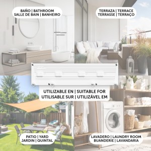 Cuncial TZ-S-4 | Tendedero Automático de Pared 4 Cuerdas