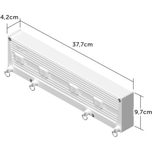 Cuncial TZ-S-4 | Tendedero Automático de Pared 4 Cuerdas