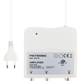 Metronic 332176 - Amplificador para Interior FM/VHF/UHF Metronic 332176 - Amplificador para Interior FM/VHF/UHF