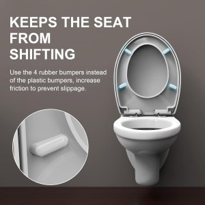 Ibergrif M41002 Tapa WC Forma O con Cierre Suave, Liberación Rápida, Blanco