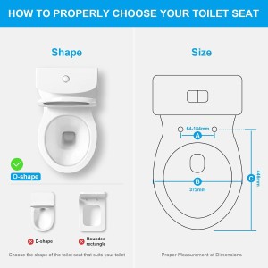 Ibergrif M41002 Tapa WC Forma O con Cierre Suave, Liberación Rápida, Blanco