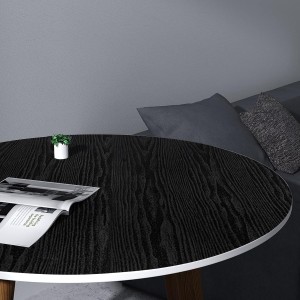 Abyssaly Vinilo Adhesivo Muebles Madera, Vinilo Negro Mate Efecto