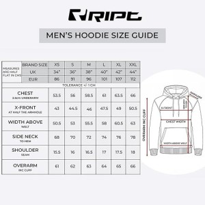 RIPT Sudadera Hombre con Capucha Fleece – Hoodie Pullover con Bolsillos y Cordón