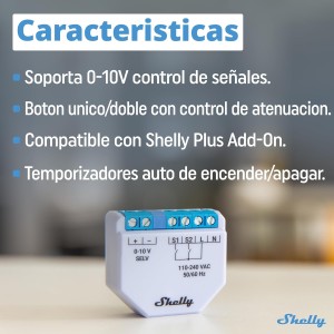 Shelly Plus 0-10V Dimmer - Módulo Regulador de Luz W-Fi & Bluetooth