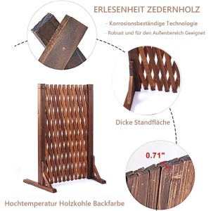 uyoyous Enrejado de madera extensible hasta 160 cm, 2 unidades, plegable