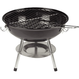 ACTIVA parrilla para carbón vegetal redonda con tapa, color negro, diámetro de 34 cm