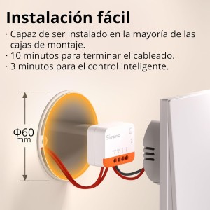 SONOFF ZBMINIL2 Interruptor Inteligente Zigbee, Sin Neutro, Mini Módulo Relé para Luz