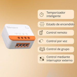 SONOFF ZBMINIL2 Interruptor Inteligente Zigbee, Sin Neutro, Mini Módulo Relé para Luz