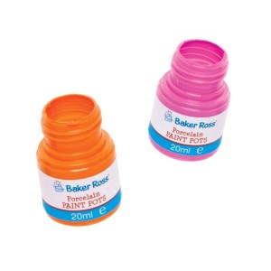 Baker Ross FE593 Bote de Pintura de Porcelana - Paquete de 10