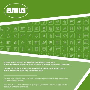 Amig - Mirilla con Lente Súper Angular para Puertas Blindadas Interiores y Exteriores 5-16 de Latón