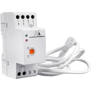 Maclean MCE83 - Sensor Interruptor crepuscular IP 65 Montaje en Carril DIN