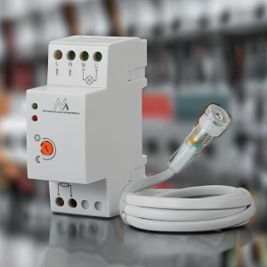 Maclean MCE83 - Sensor Interruptor crepuscular IP 65 Montaje en Carril DIN