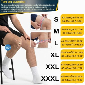 ANAMPION Rodillera Deportivas Ajustable Rodilleras.Talla Larga