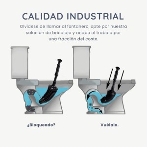 CUQOO Desatascador de émbolo de fregadero, desatascador de drenaje de inodoro y ducha, resistente