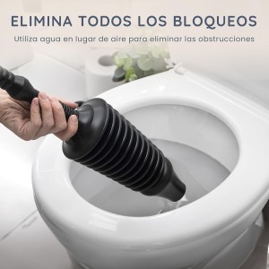 CUQOO Desatascador de émbolo de fregadero, desatascador de drenaje de inodoro y ducha, resistente