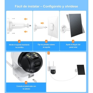 Panel Solar 6W para Cámara de Vigilancia Exterior