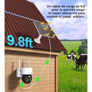 Panel Solar 6W para Cámara de Vigilancia Exterior
