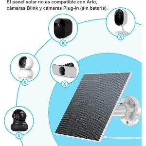 Panel Solar 6W para Cámara de Vigilancia Exterior