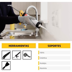 SIKA - Silicona sanitaria - SikaSeal 175 Baños & Cocinas - Blanco - 300ml