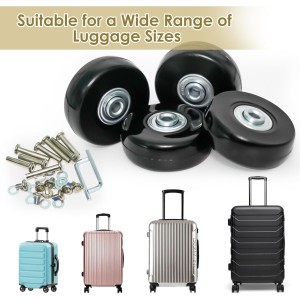 Ruedas de Maleta de Reemplazo, 4 Piezas Ruedas para Maletas de Viaje 50 mm x 18 mm