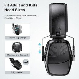 Link Dream Protección auditiva Orejeras Reducción de Ruido SNR 35dB
