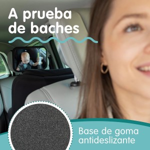Espejo Coche Bebé Asiento Trasero - Irrompible y Vista 360°
