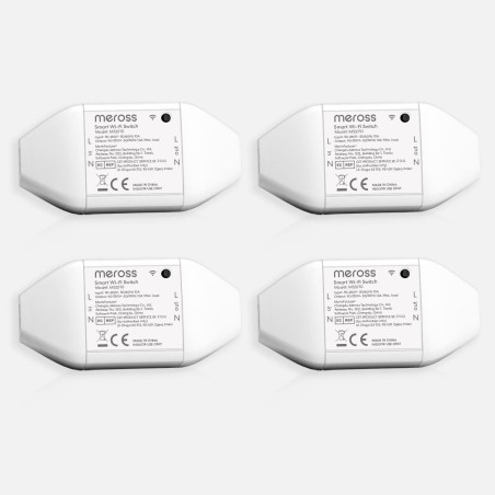 Meross Interruptor Universal Inteligente, 10A DIY Interruptor Inteligente compatible con Alexa, Google Home y SmartThings, Inter
