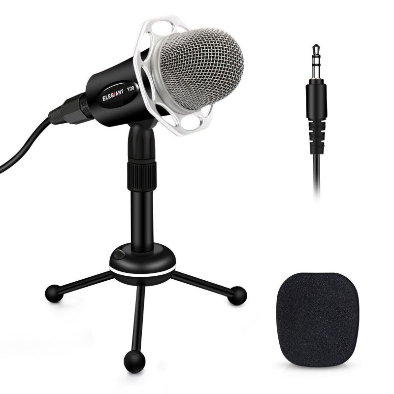 Microfono Condensador PC ELEGIANT 3.5mm Plug & Play